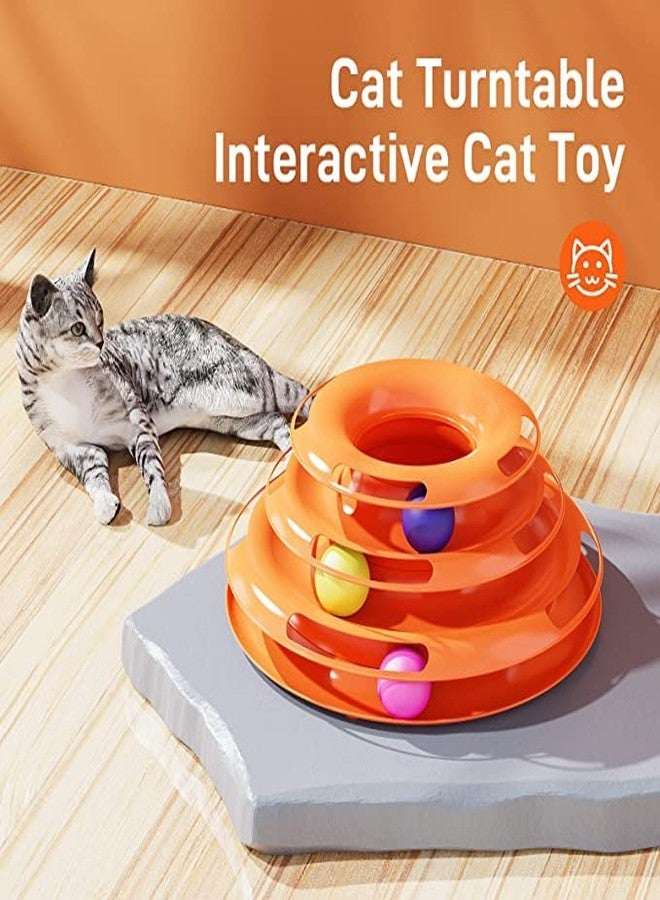 Pups&Pets Tower of Tracks Cat Toy with Moving Balls Pet Amusement Interactive Board Game Toys - Colour May Vary - Image 2
